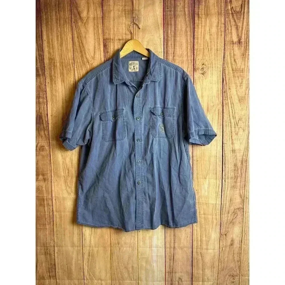 Red Head Brand Co Men's Short Sleeve Linen Button Down Shirt Men's Size XL